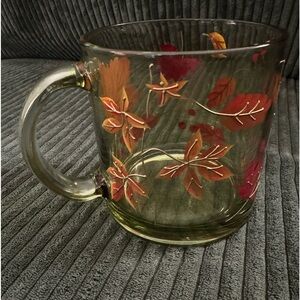 Hand painted glass mug